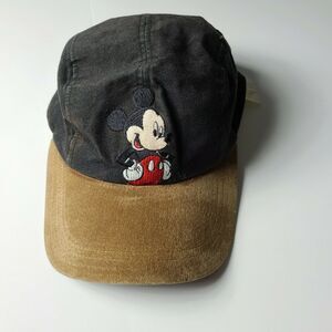 Vintage Disney Mickey Unlimited Mickey Mouse Embroidered Leather Brim Youth Hat